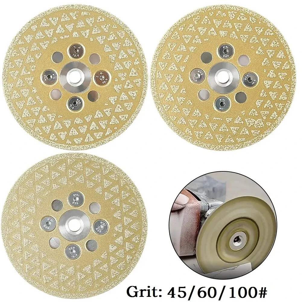 Ф100*M10 Electroplating Double-Sided Full Star (Round) Diamond Cutting Brazed Sanding Blade Marble Quartz Stone Professional