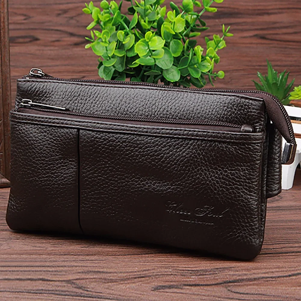 Real Genuine Leather Men Fanny Waist Bag Fashion Purse Pocket Mobile Phone Case Hip Belt Bags Male Cowhide Sling Chest Day Pack