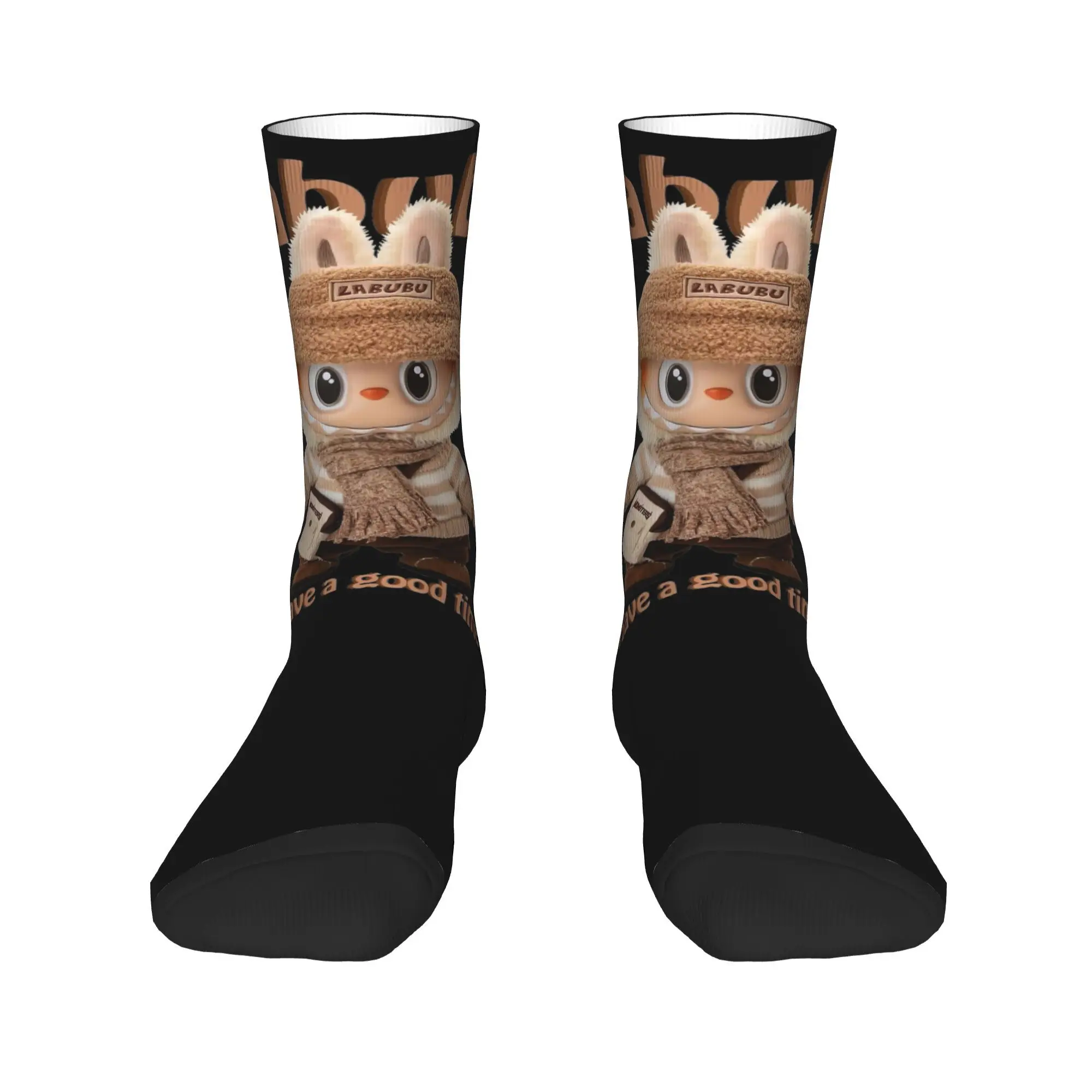 Calcetines unisex Labubu desnudos tienen buena vez Popmart calcetines casuales absorbentes del sudor pequeños regalos