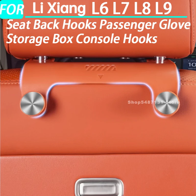 Car Seat Back Hooks Passenger Glove Storage Box Console Hooks for Li Xiang L6 L7 L8 L9 Interior Accessories 2024 2025
