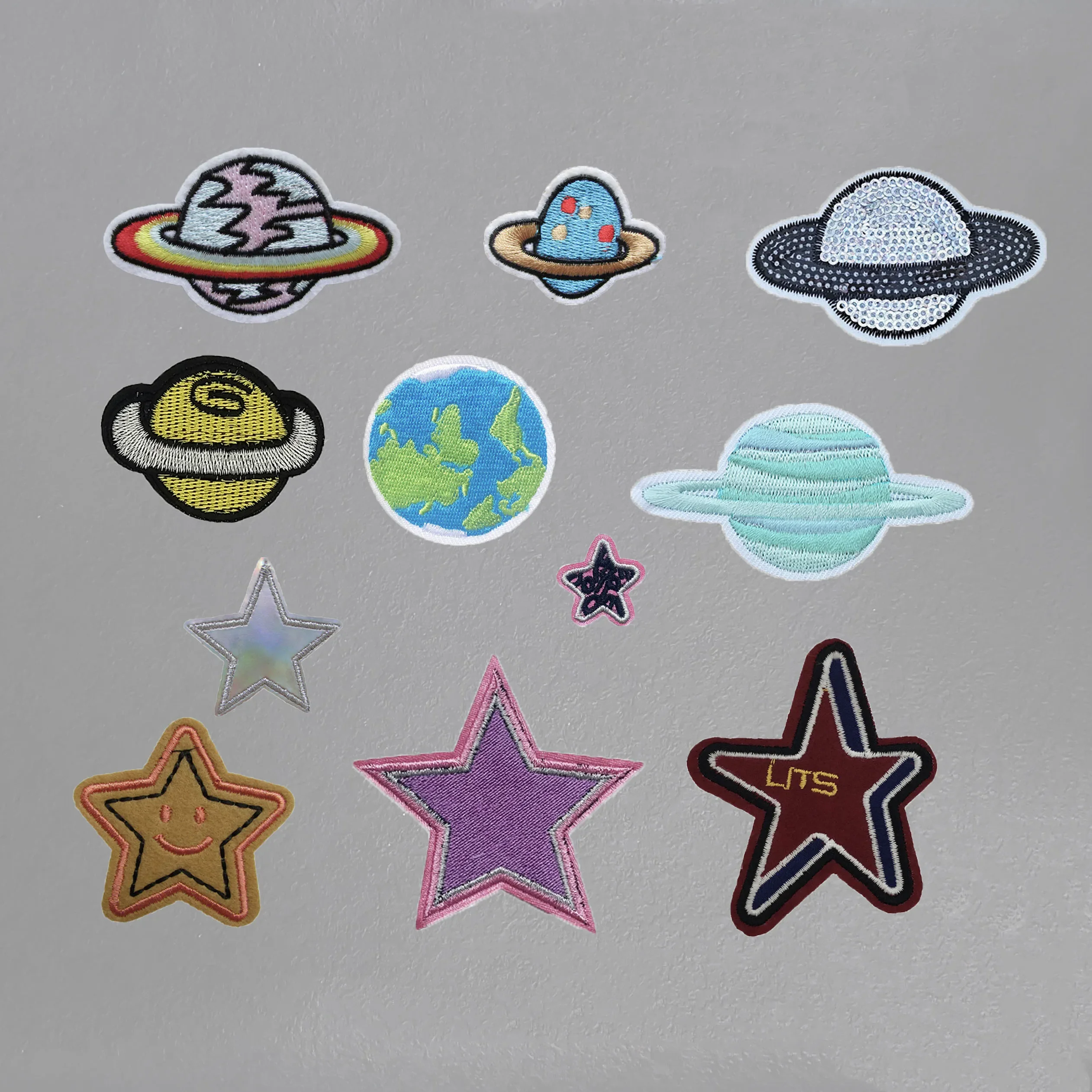 Cute Cartoon Star Pattern Embroidered Cloth Patch with Hot Melt Adhesive Ironing Clothing Patch Patches  Embroidery  Patch