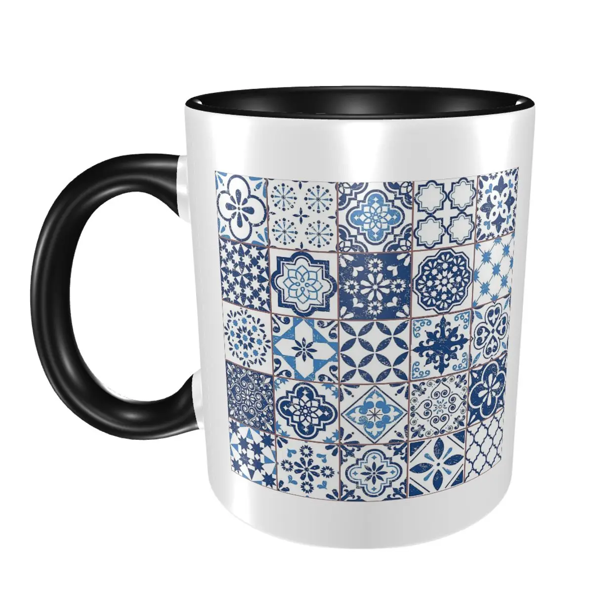 

Португальская кружка Azulejos, забавные керамические кофейные чашки, чайные кружки, чашка для молока, посуда для напитков, подарки для женщин и мужчин