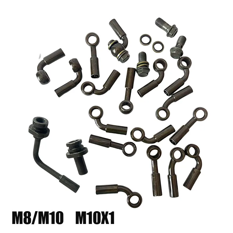 

Фитинг тормозного шланга AN3, обжимной 8/10 мм, банджо 0 ° 45 ° 75 ° 90 ° Аксессуары для мотоциклов, тормозная муфта, масляный шланг, винтовой адаптер, разъем