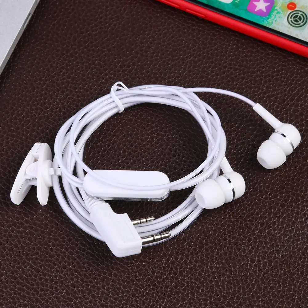 

1.2-метровый микрофон-гарнитура PTT для рации, 2-контактный, портативный, замена для BAOFENG KENWOOD