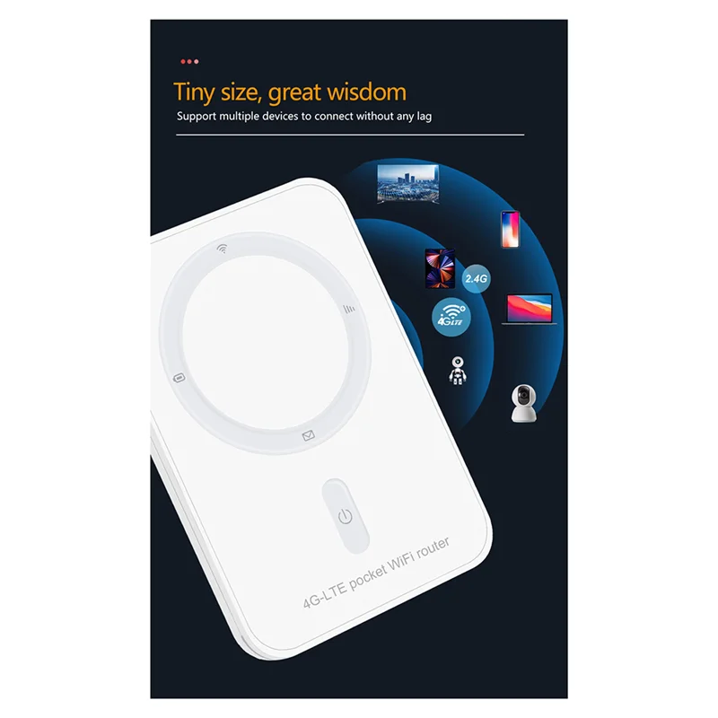 Router B47C 4G LTE Router Wifi wireless 150Mbps Modem portatile Router mobile tascabile 1800Mah con indicatore luminoso Durevole Facile da installare