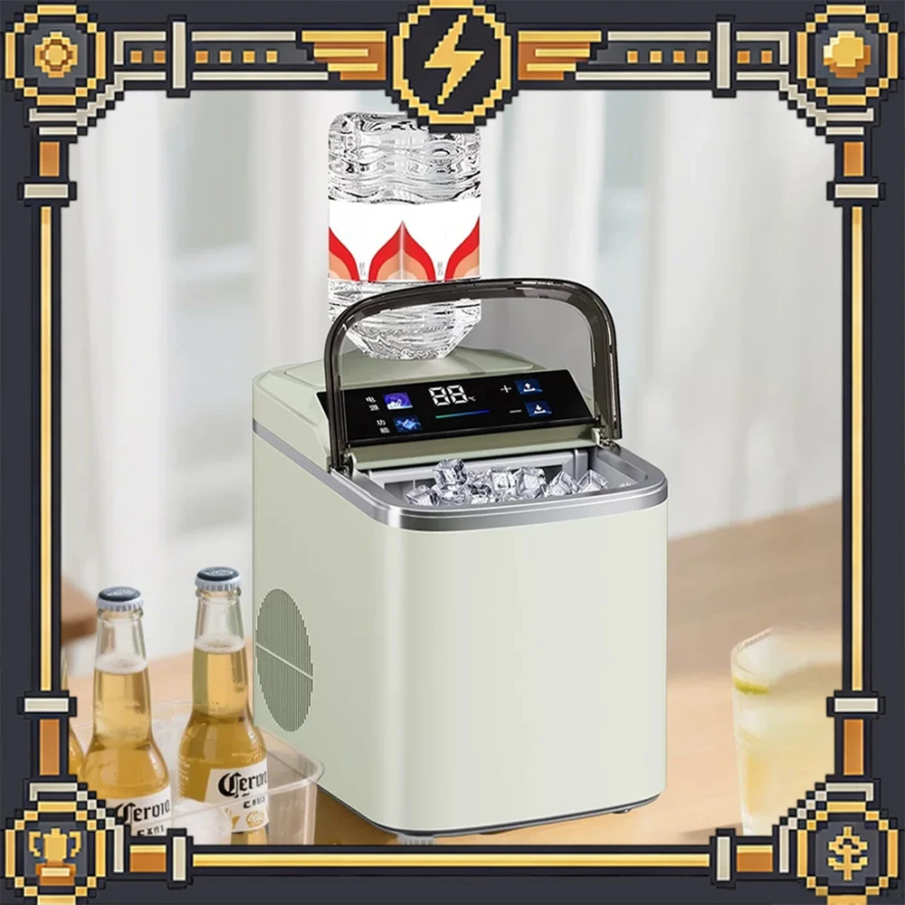 Nostalgia Electrics ZSW-ZB17 Ice Machine One-Button Cleaning Desktop Ice Maker 12 Minutes Of Extremely Fast Ice Low Noise Gifts