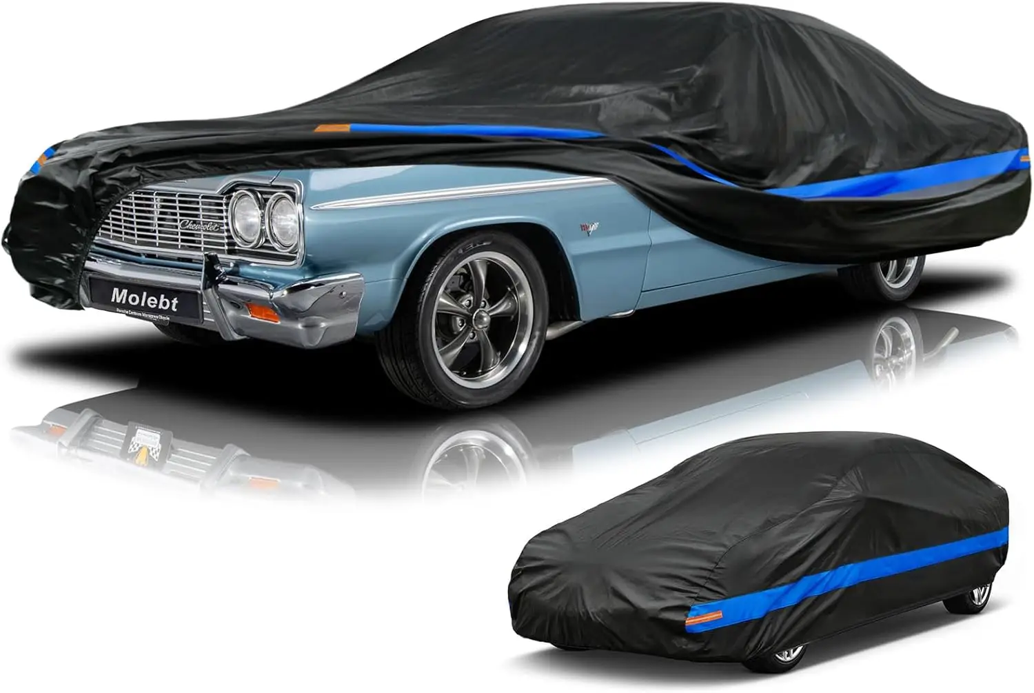 

Universal Waterproof Car Cover for All Weather Protection, Fits Sedans up to 218 Inches, Durable Outdoor Auto Accessory