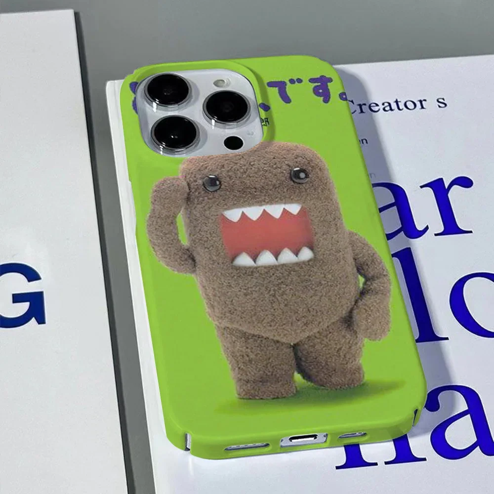Cute Domo-kun Phone Case for iPhone 16 15 14 13 12 11 Pro Max XS XR XSMax 6 7 8 Plus Glossy HD Hard PC Cover