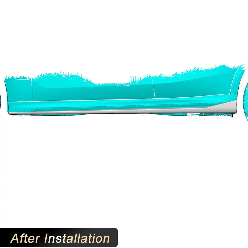 ملحقات التنانير الجانبية للسيارة Prepreg الكربون الجاف لسيارات BMW X6M F96 LCI 2023 2024 سباق الجانب مصد الباب المئزر الشفاه المفسد مجموعات الجسم #3