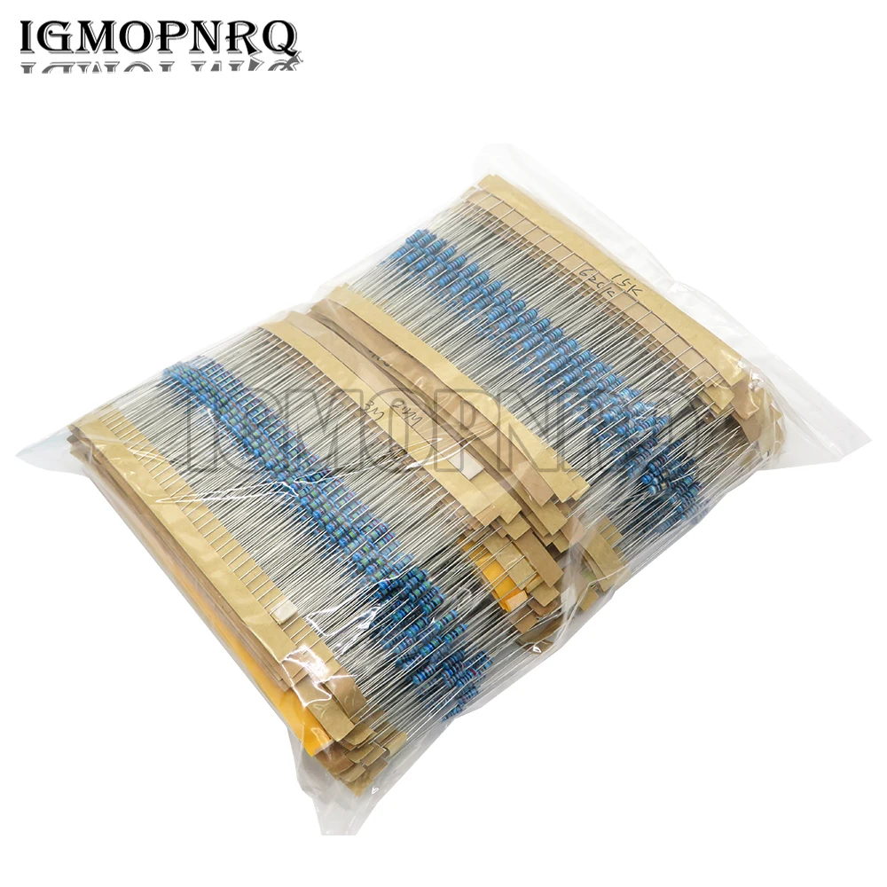 

3120pcs 156Values Electric Unit 1/4W Power Metal Film Resistor Kit 1R-10M 1% Tolerance Assortment Set 1ohm-10Mohm samples pack
