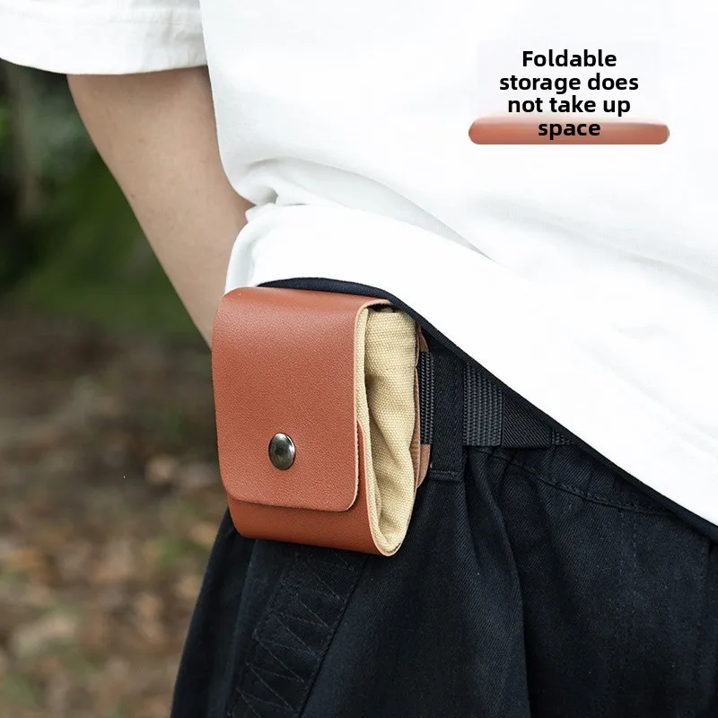 Outdoor picking bag Waist hanging tool Waist bag Bundle bag Folding canvas tool storage bag