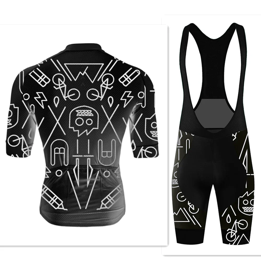 新しい男性サイクリングジャージセット夏サイクリングウェアマウンテンバイク服自転車服ロードバイク服サイクリングスーツ