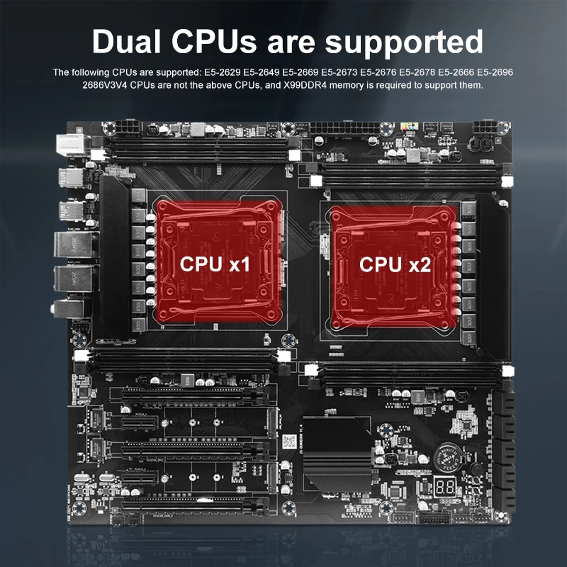 X99 ddr3サーバーマザーボード、Intel xeon E5-2676V3 x2を搭載した