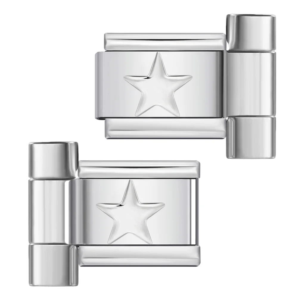 1 Stück Modischer Trend Silberfarbener Edelstahl-Uhrenarmband-Verbinder Zubehör Schmuck DIY Bastelperlen – Detail 2