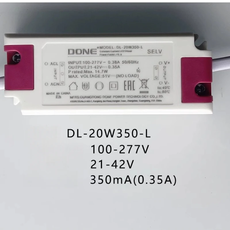 

DL-20W350-L original LED power driver 20W 21-42V 350MA ballast tube/spotlight transformer DONE