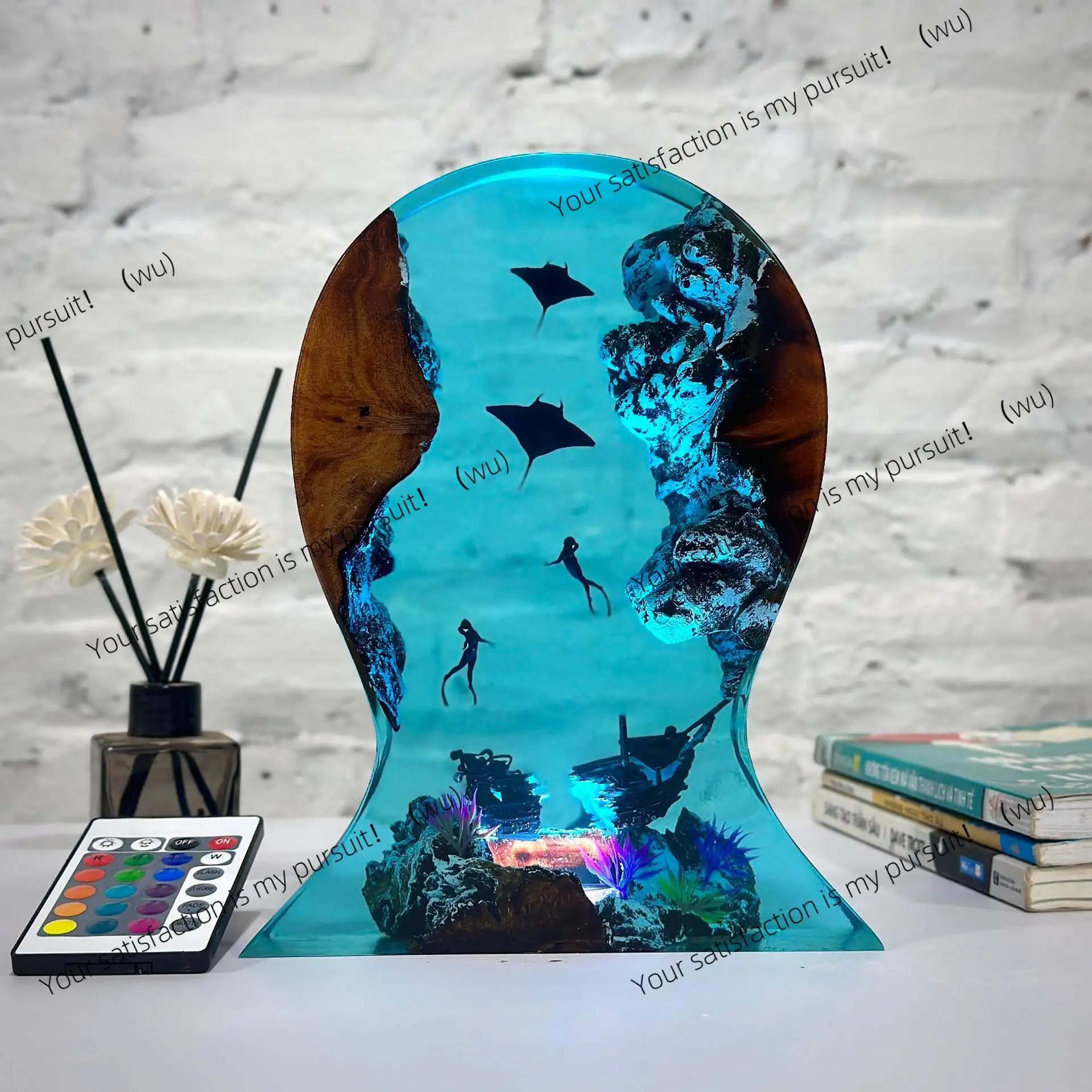 Diver with Manta Ray Epoxy Game Headphone Holder for Boyfriend's Birthday Gift