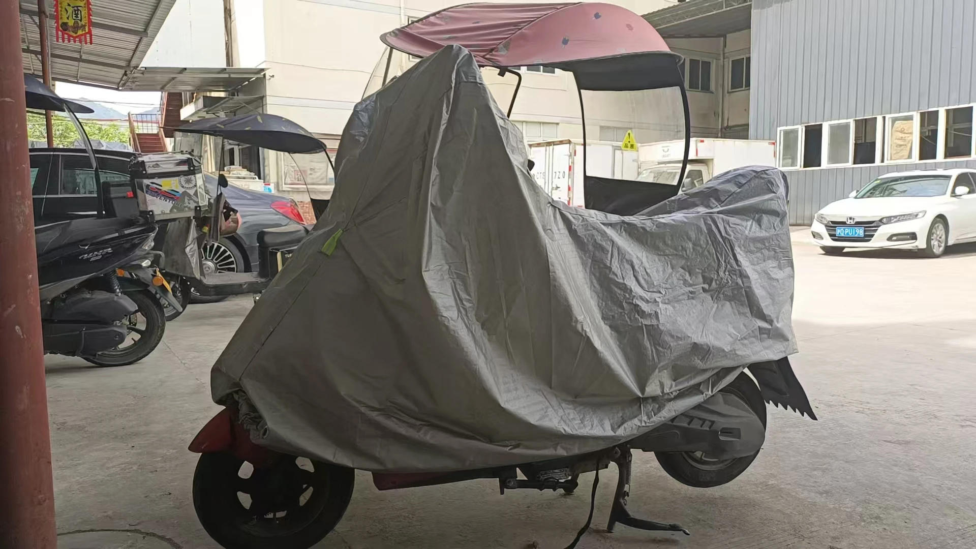 العالمي للدراجات النارية يغطي PEVA طبقة واحدة دراجة غطاء السيارة الكهربائية أدوات دراجة نارية الملحقات #6