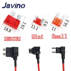 12V MINI SMALL MEDIUM Size Car Fuse Holder Add-a-circuit TAP Adapter with 10A Micro Mini Standard ATM Blade Fuse