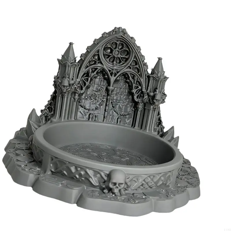 F19B Gothic Castles Tray Jewelry Tray Trinket Dish Rings Holder Bowl Bracelets Necklace Organizers Decorative Display Plate