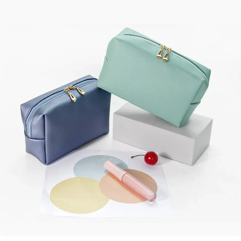 Borsa cosmetica impermeabile da donna PU Cute Candy Colors borse per il trucco da viaggio donna Portable Make Up borsa da toilette scatola Organizer