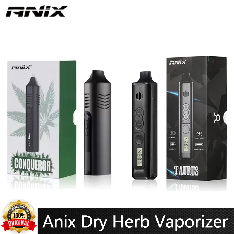 Dry Herb Vaporizer Anix Pathfinder V2 TAURUS Gemini VIRGO Conqueror Kit 2200mAh Vape Pen OLED Screen Electronic Cigarette E Cig