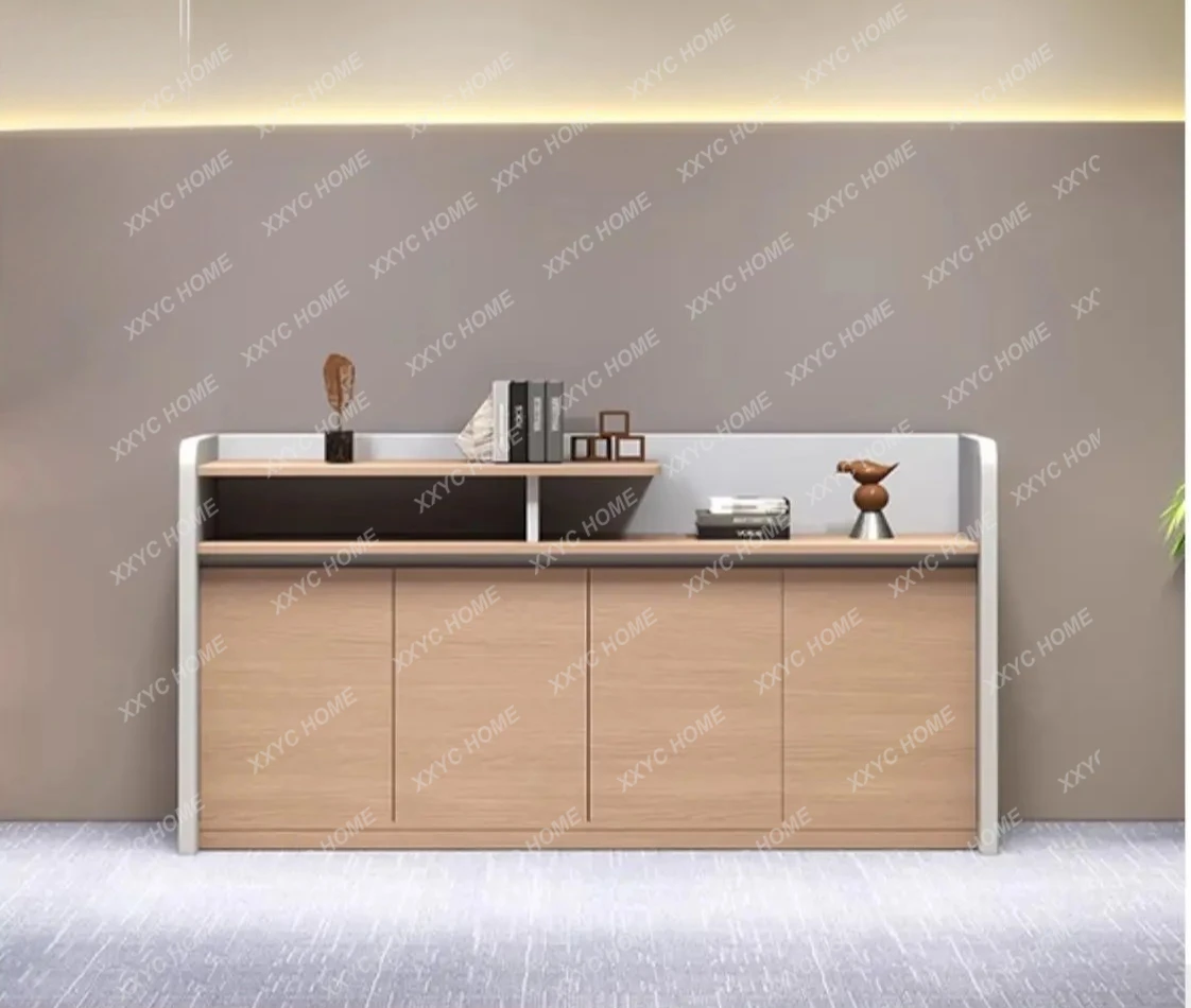 Office storage wooden file cabinet with combination lock