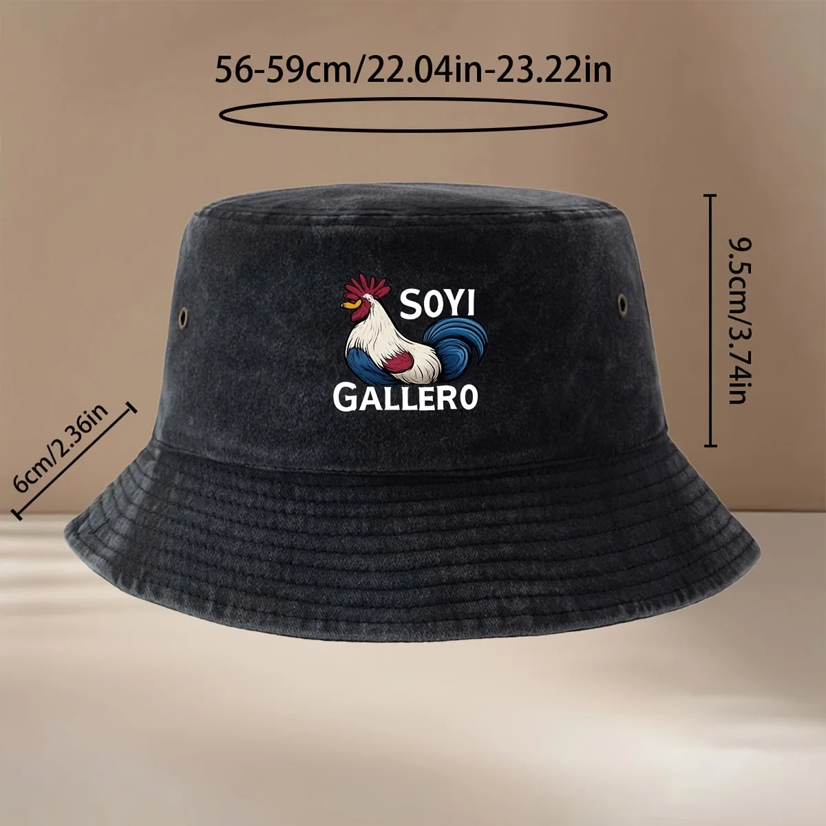 This Is a SOYI GALLERO Rooster Pattern Fisherman Hat, Outdoor Dining Camping Truck Driver Fisherman Hat Fishing Essential Lightw