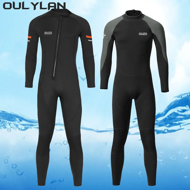 Oulylan 3MM Neoprene Wetsuit Men Surf Scuba Diving Suit Underwater Fishing Spearfishing Kitesurf Swimwear Wet Suit Equipment