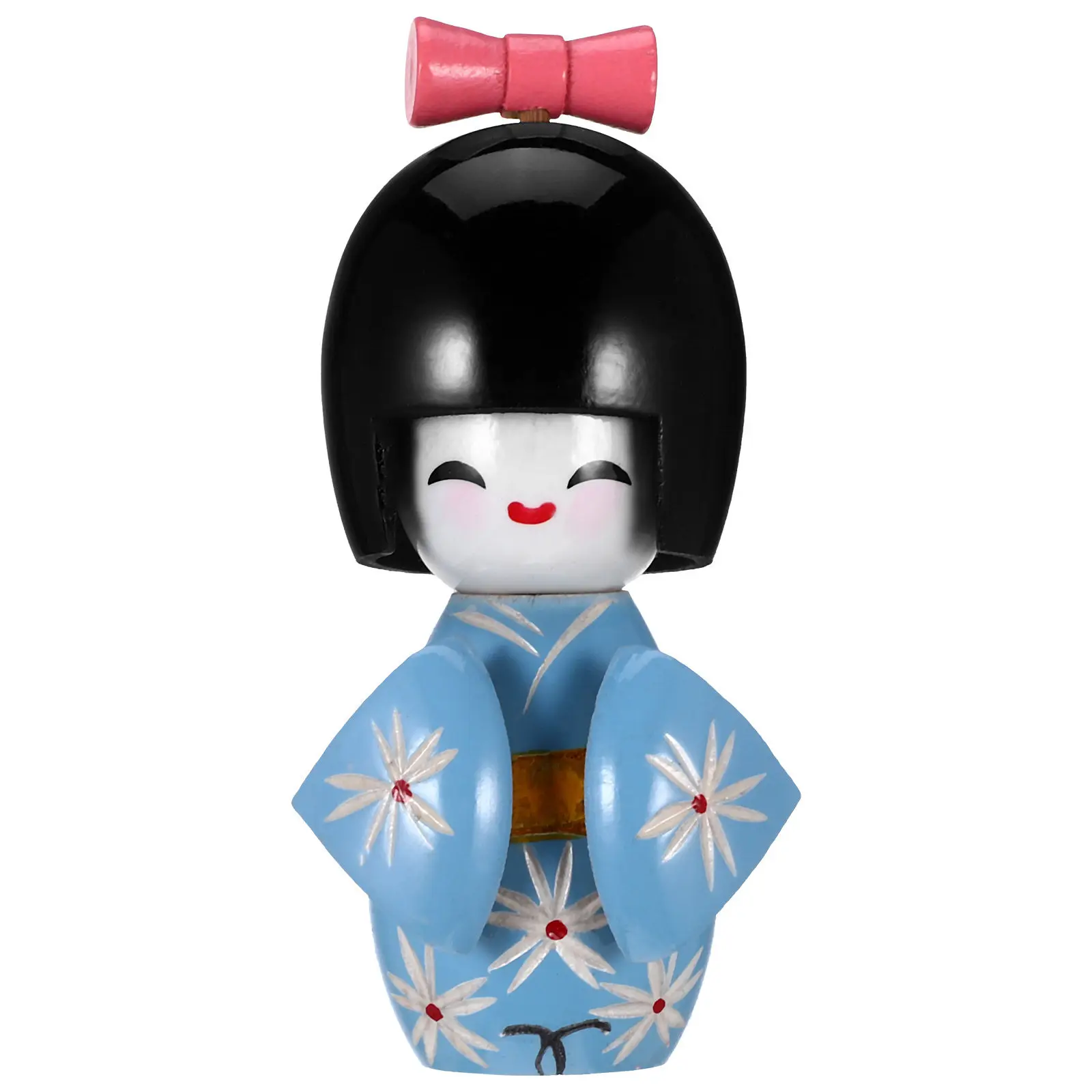 Japanese Kimono Wooden Ornament Delicate Traditional Style Compact Tabletop Home Decoration Japanese