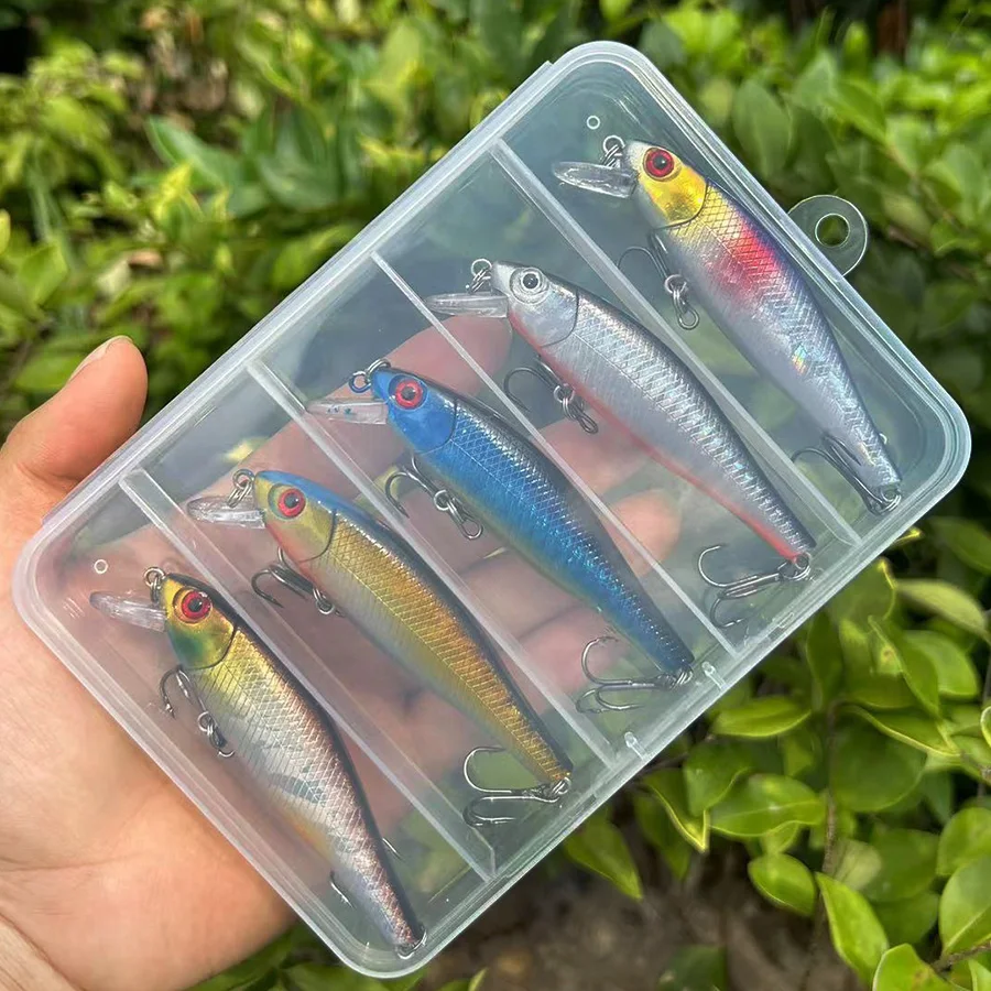 5pcs/box 8.5cm/9.2g Premium Sinking Minnow Jerkbait Fishing Lures Lifelike Wobbler Swimbait for Effective Bass, Pike Hard Bait