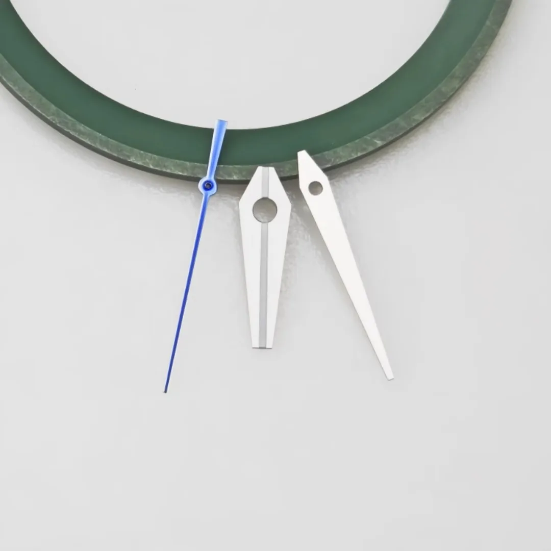 NH35 ساعة يد عالية تلميع مؤشر أزرق فضي لا مضيئة تعديل ملحقات الساعة لحركة NH35