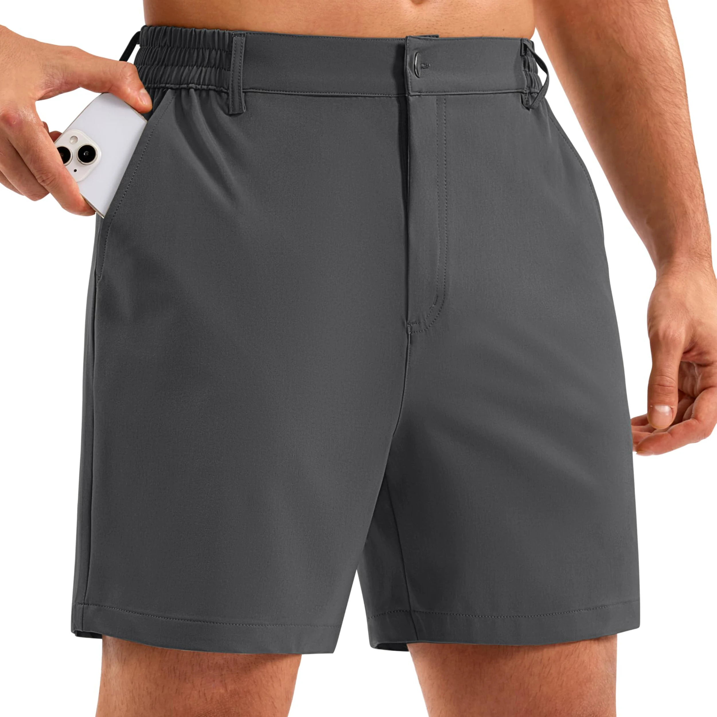 Shapershark Men's Casual Shorts: Golf, Sports, and Business Casual Shorts with Quick-Dry Fabric and Semi-Elastic Waistband image 4