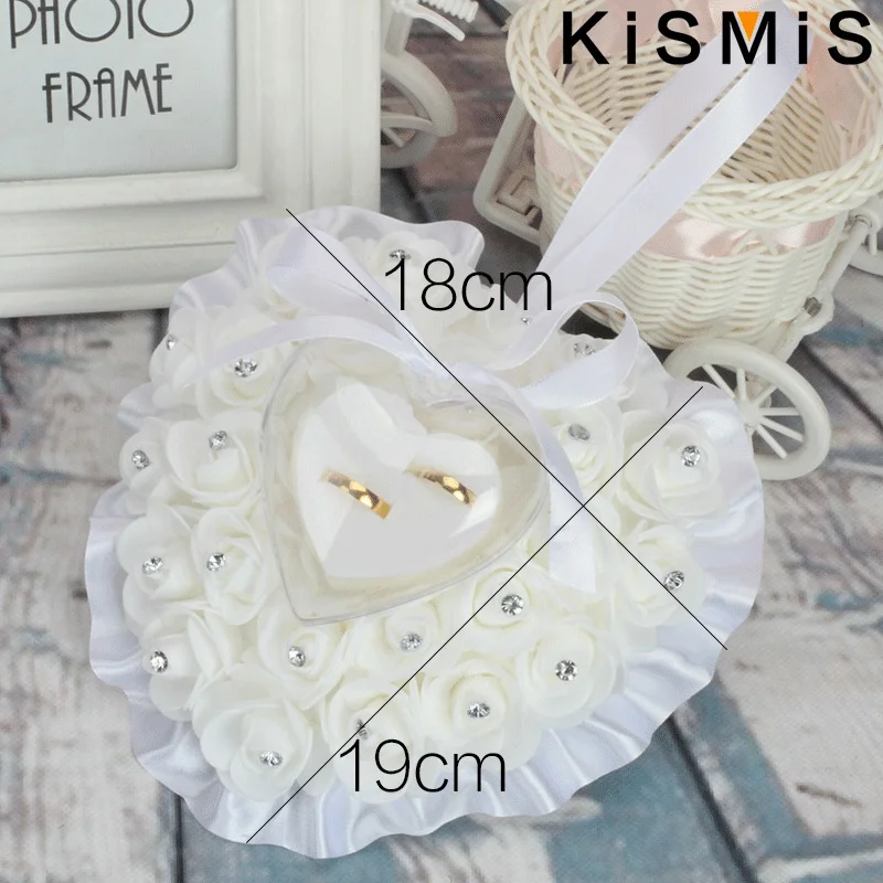Wedding Ring Pillow Couples Rose Ring Box Wedding Storage Props 1PC Wedding Decoration Supplies image 5