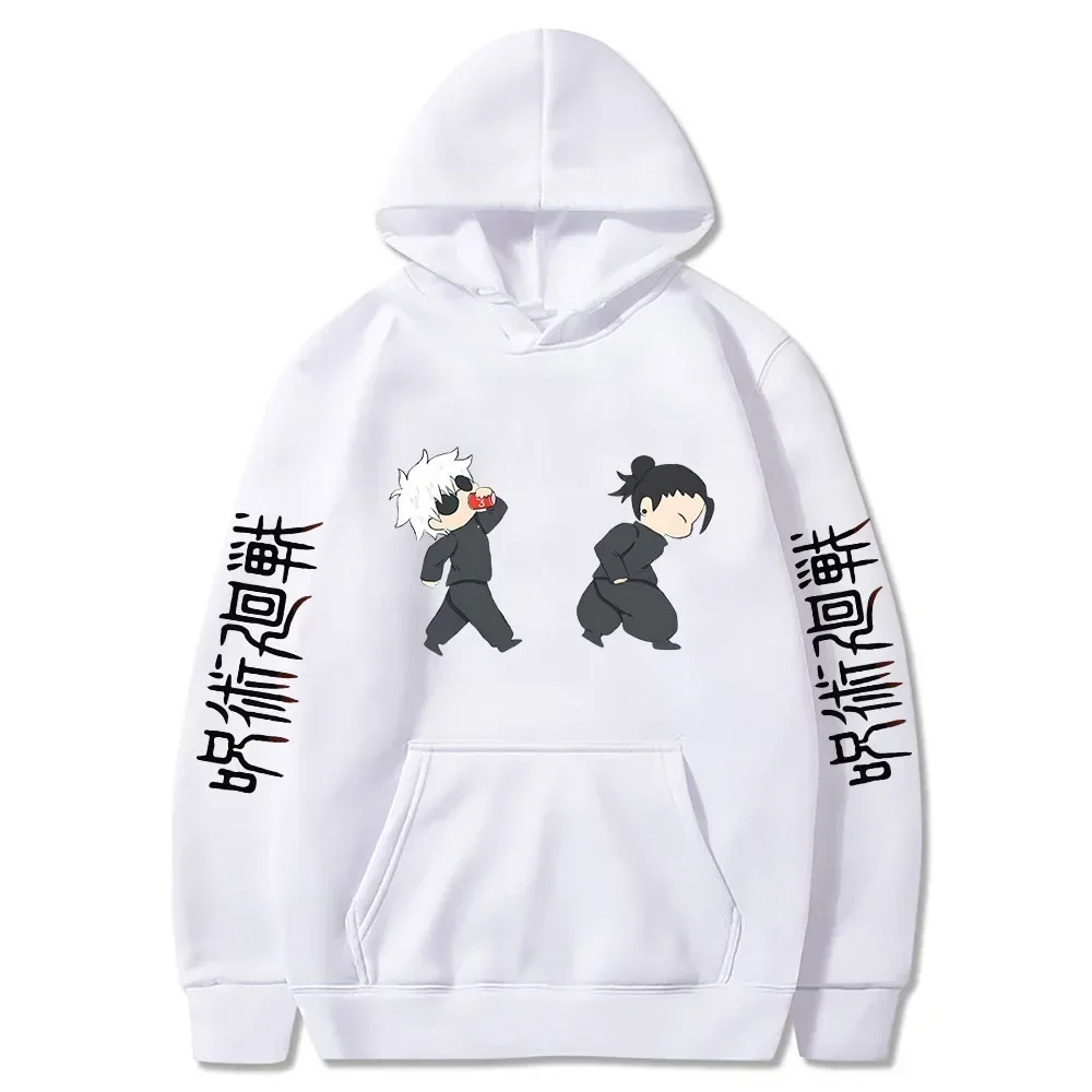 Jujutsu Kaisen anime hoodies masculino e feminino, desenho animado Satoru Gojo puloveres, puloveres bonitos, plus size, casual,