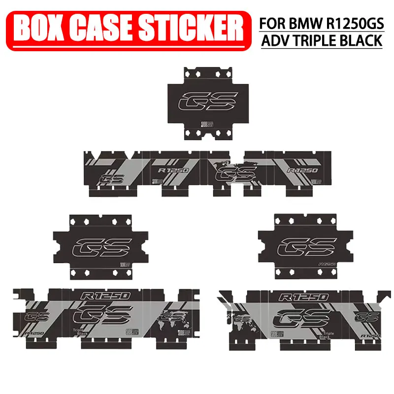 For BMW R1250GS R 1250 GS ADV Adventure Motorcycle Sticker Box Side Case Stickers Triple Black Sticker Decal 2019-2021 2022 2023