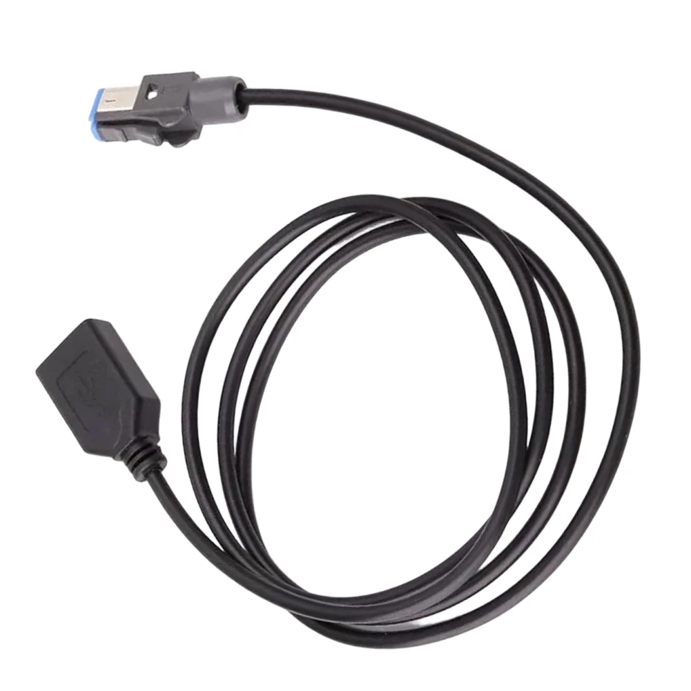 Black Car USB Adapter Car Navigation Adapter Cable Car Audio Radio USB Extension Quick Connection Rear 4-pin Connector