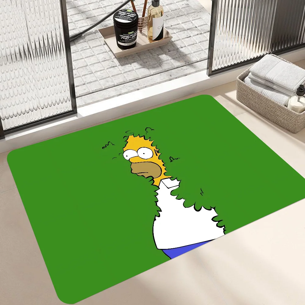 1pc Popular Animation The Simpsons Cartoon Anime Anti-Slip Kitchen Bedroom Handmade Tufted Rug Carpet Living Room Entrance Rug