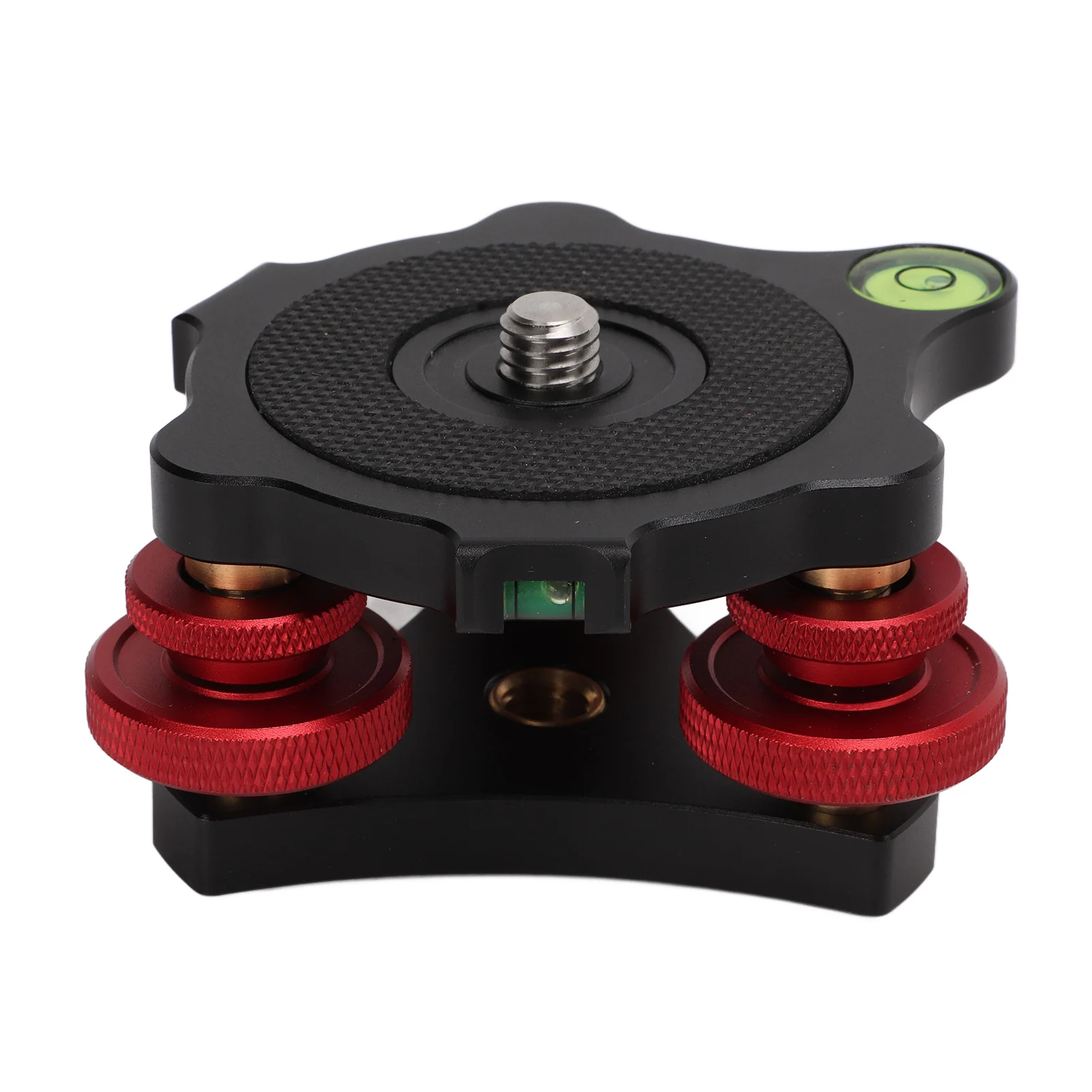 LP‑64 Camera Tripod Ball Head Leveling Base Aluminum Triple Wheel Leveler Bubble Level LP‑64 Aluminum Alloy Leveling Base