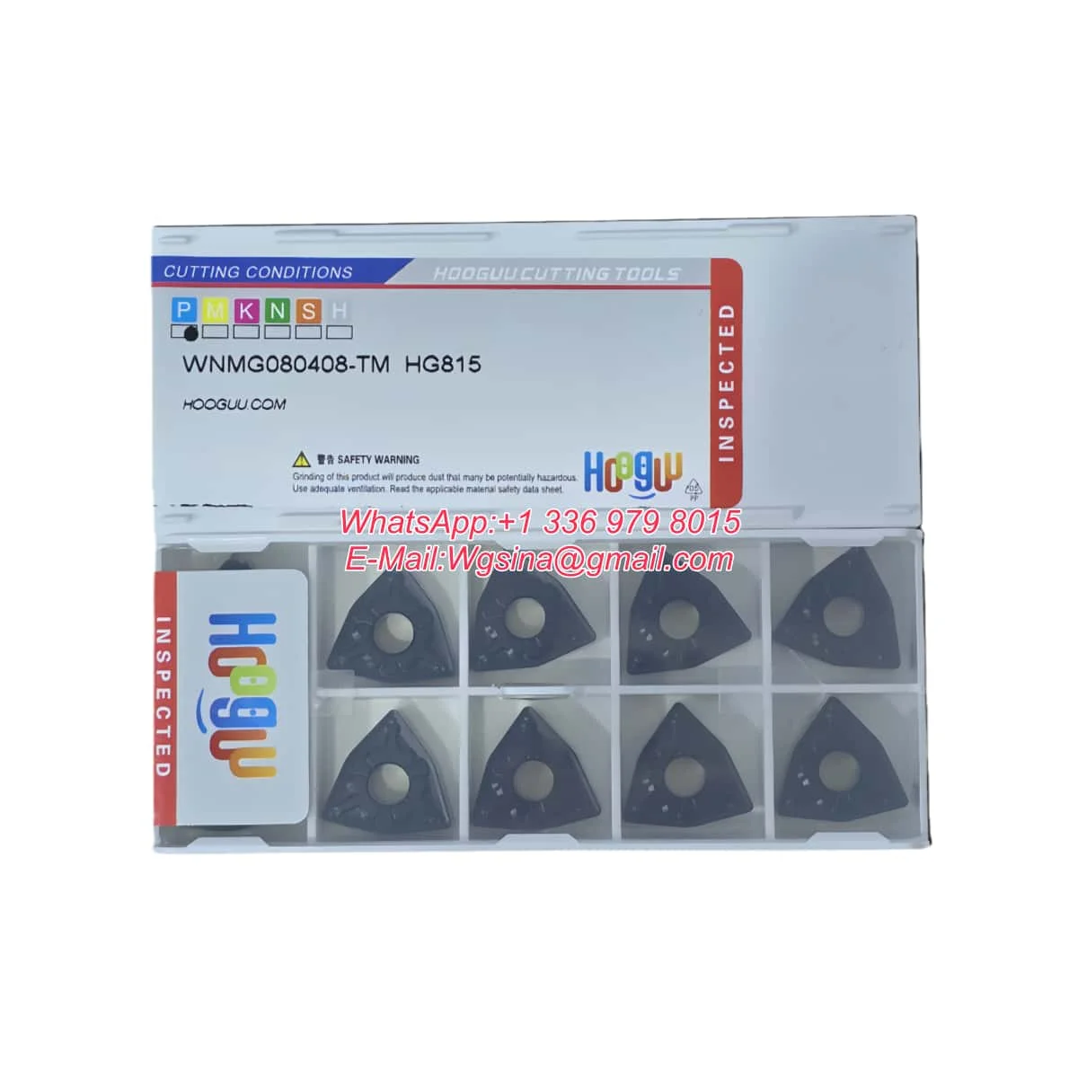 10pcs HOOGUU WNMG Turning Inserts 080404/08/12-TM, Multiple Breakers, HG910/HG310~990 CNC Lathe Tools
