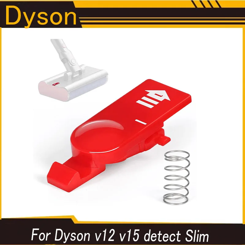 Release Catch with Spring for Dyson V12s/ V15s Submarine/Omni-glide Wet Roller Head, Red Catch Release Clip Button Replacement