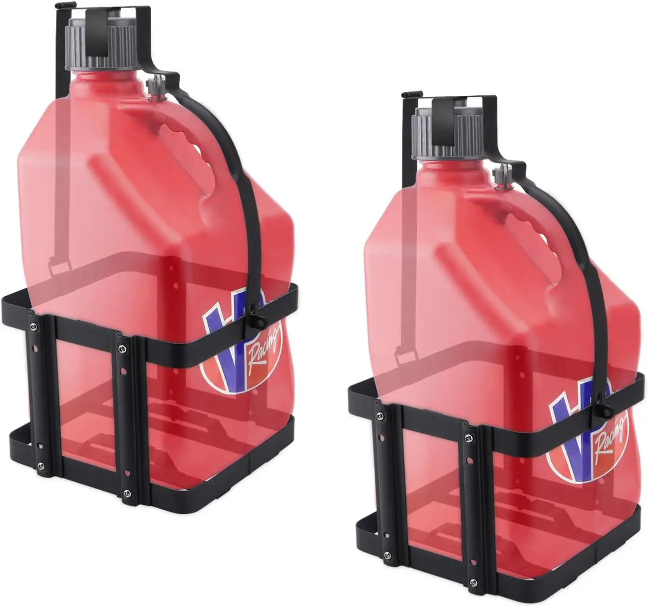 

Fuel Jug Container Holder Mount, Gas Can 5 Gallon Holder Rack, Mouting Bracket Compatible with VP Racing Can 5 Gallon 2Pack