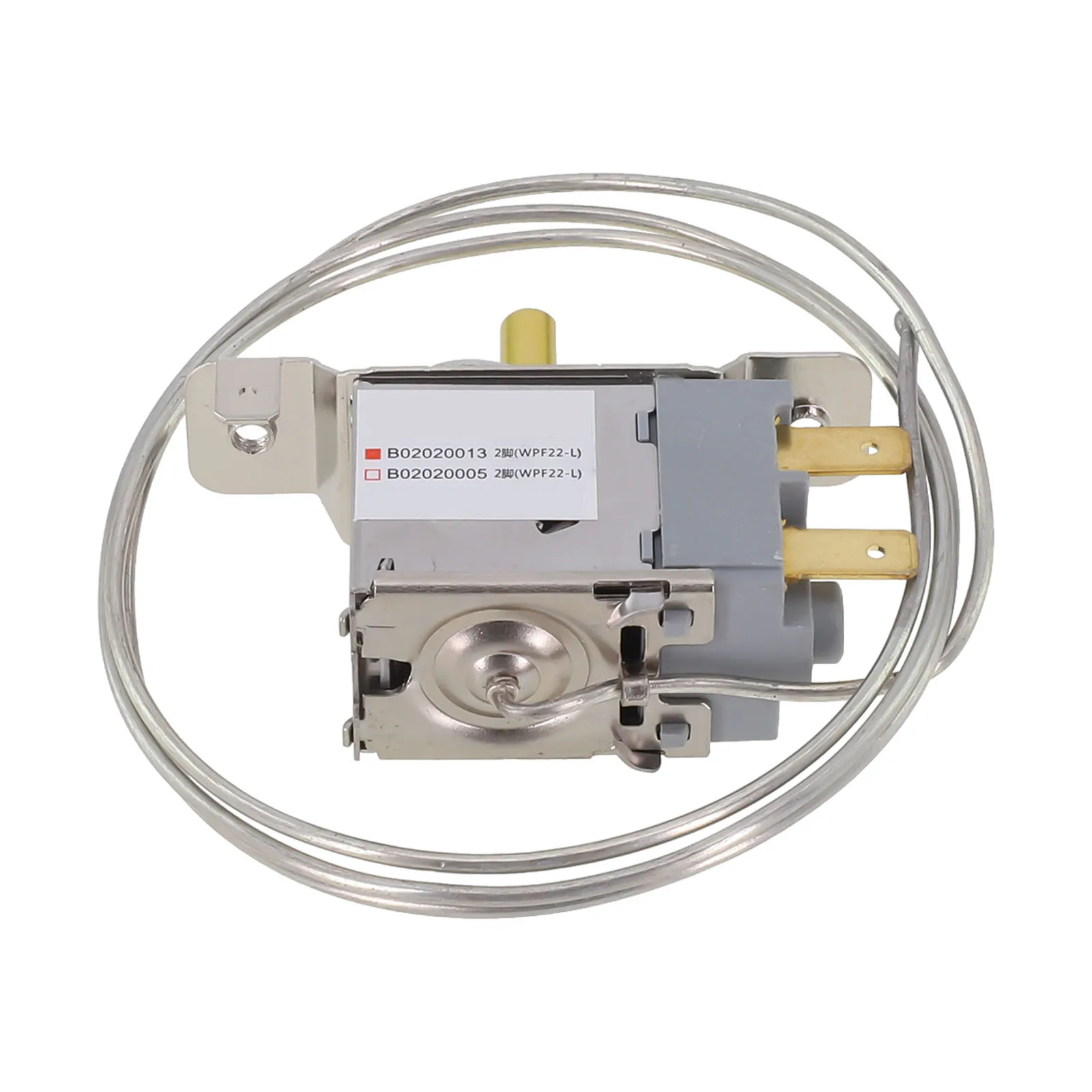 WPF22L Mechanical Refrigerator Thermostat 2Pin Temperature Control Switch for Use in Refrigerators Freezers and Beverage Coolers