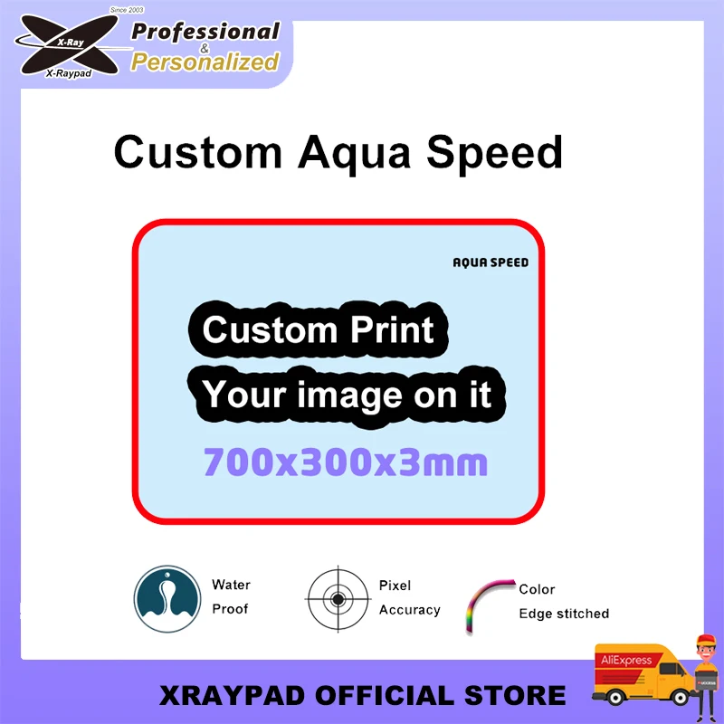 70x30 см DIY водонепроницаемый коврик для мыши Free Stitch Aqua Speed цельный Печатный Настольный коврик