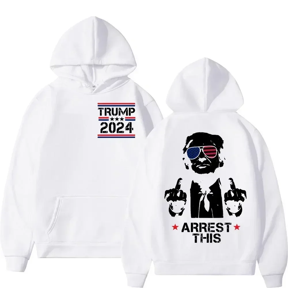 Donald Trump Arrest This Funny Graphic Hoodie Men's Women's Harajuku Retro Hooded Sweatshirts Casual Fashion Oversized Pullovers