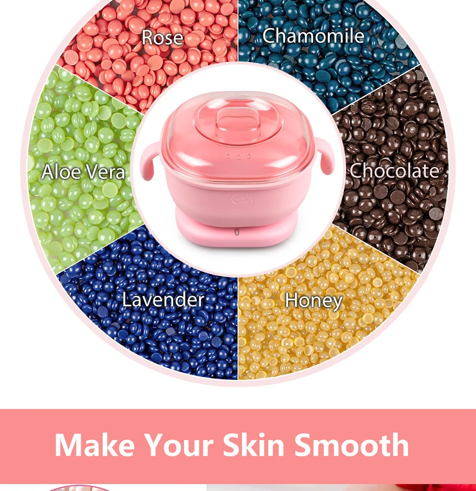 Foldable Depilator Wax Heater Silicone Wax Pot Heating Melting Wax Bean Non-Stick Pan Easy to Clean Beauty Care
