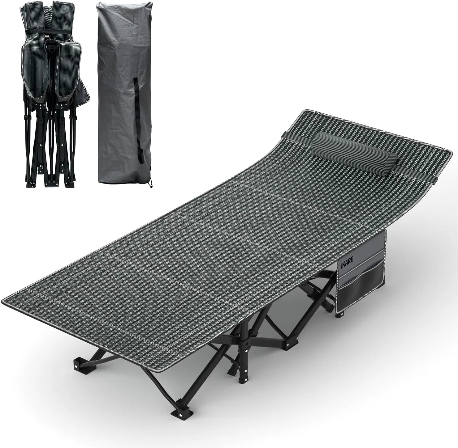 

Folding Camping Cot for Adults,Extra Wide Sleeping Cot with Carry Bag,Oversized Camping Bed Support 900Lbs Portable for Ou