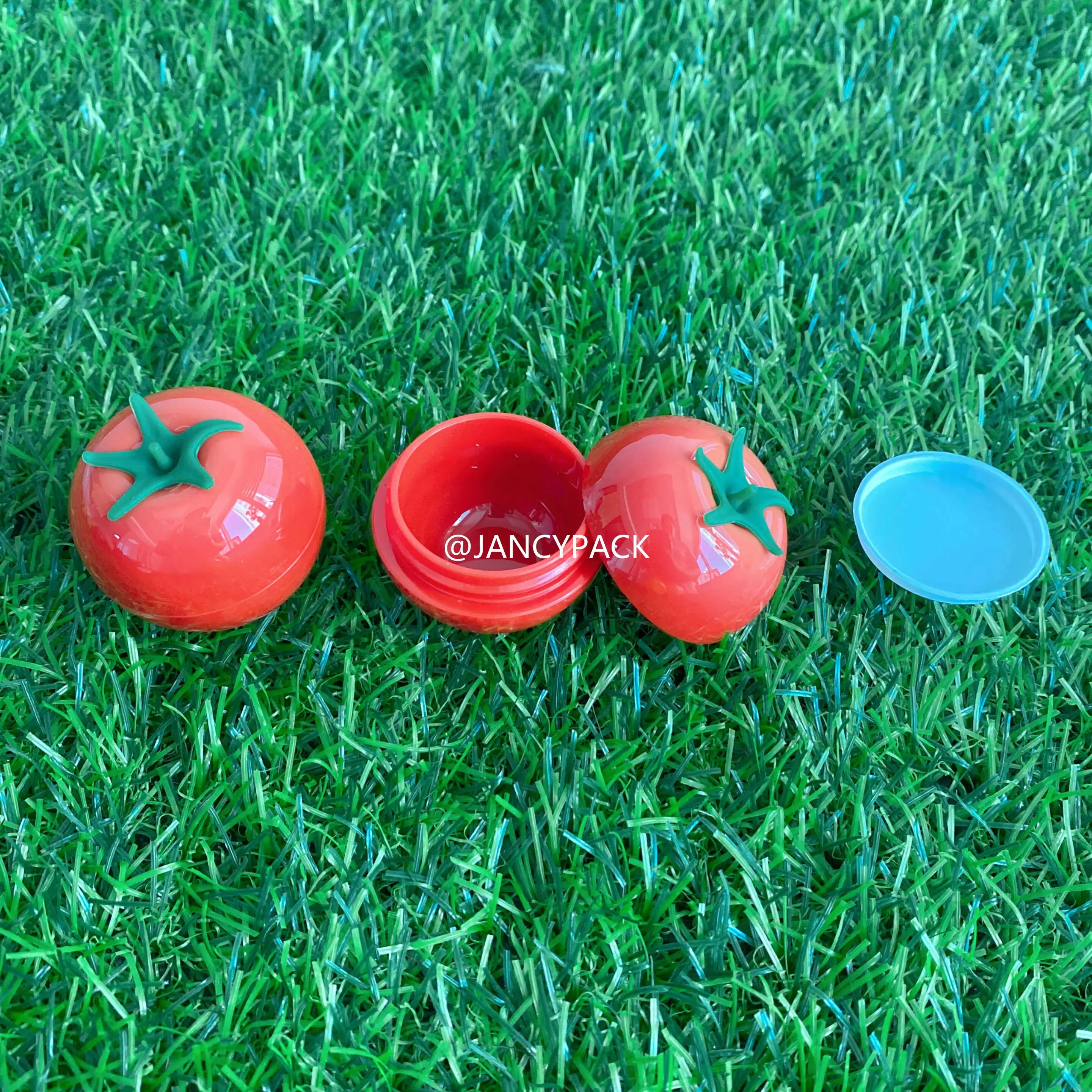 8g Mini fruta cereza manzana melocotón forma vacío pequeño contenedor de bálsamo labial botella de muestra crema de manos para ojos tarro