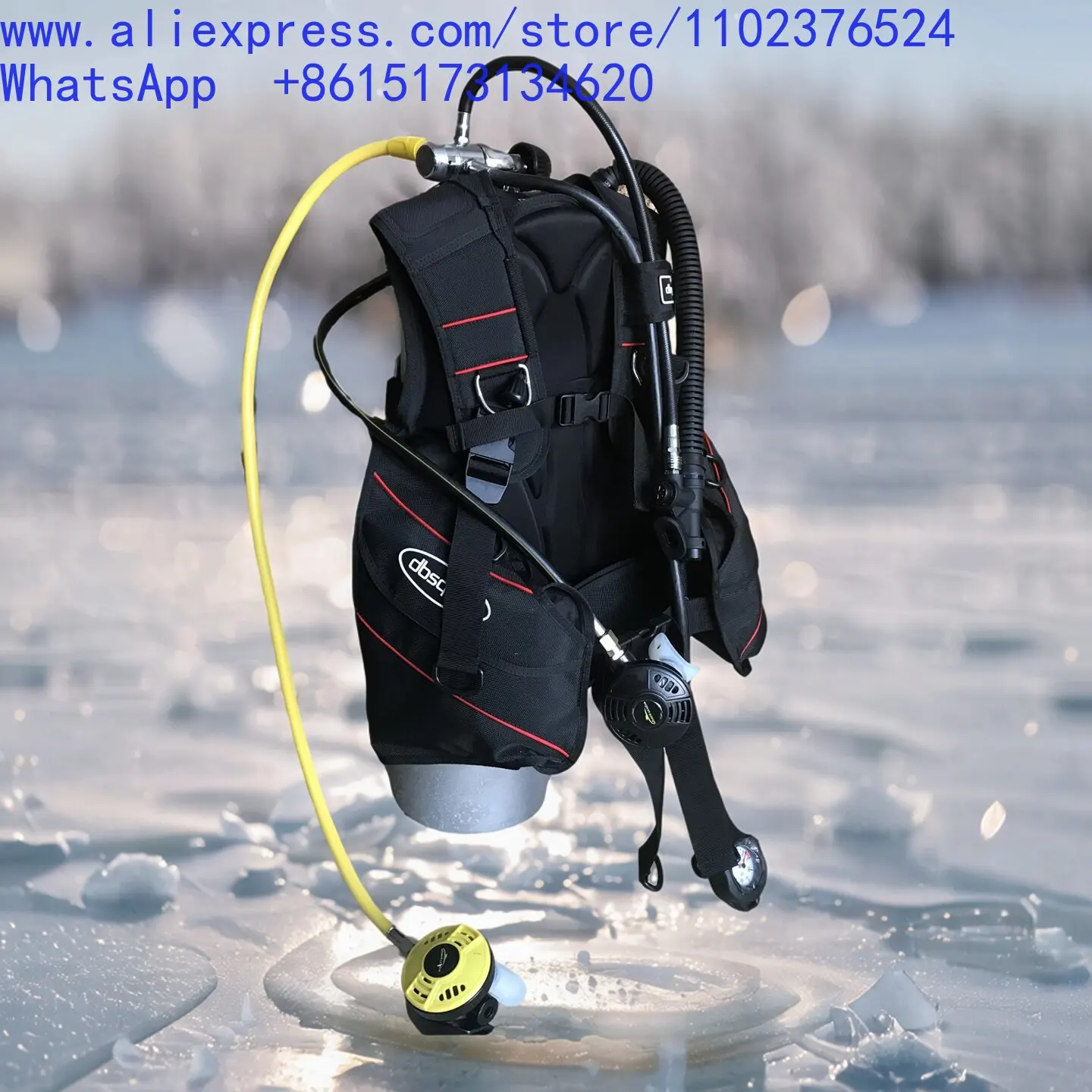 1Pcs full set diving BCD buoyancy vest breathing regulator triple table one or two stages