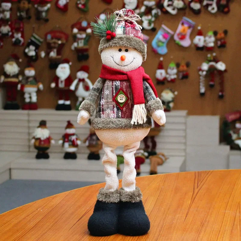 Christmas Doll Decorative Cute Santa Claus Snowsman Reindeer Plush Toys Xmas Tree Decor Merry Christmas Gifts for Kids Children