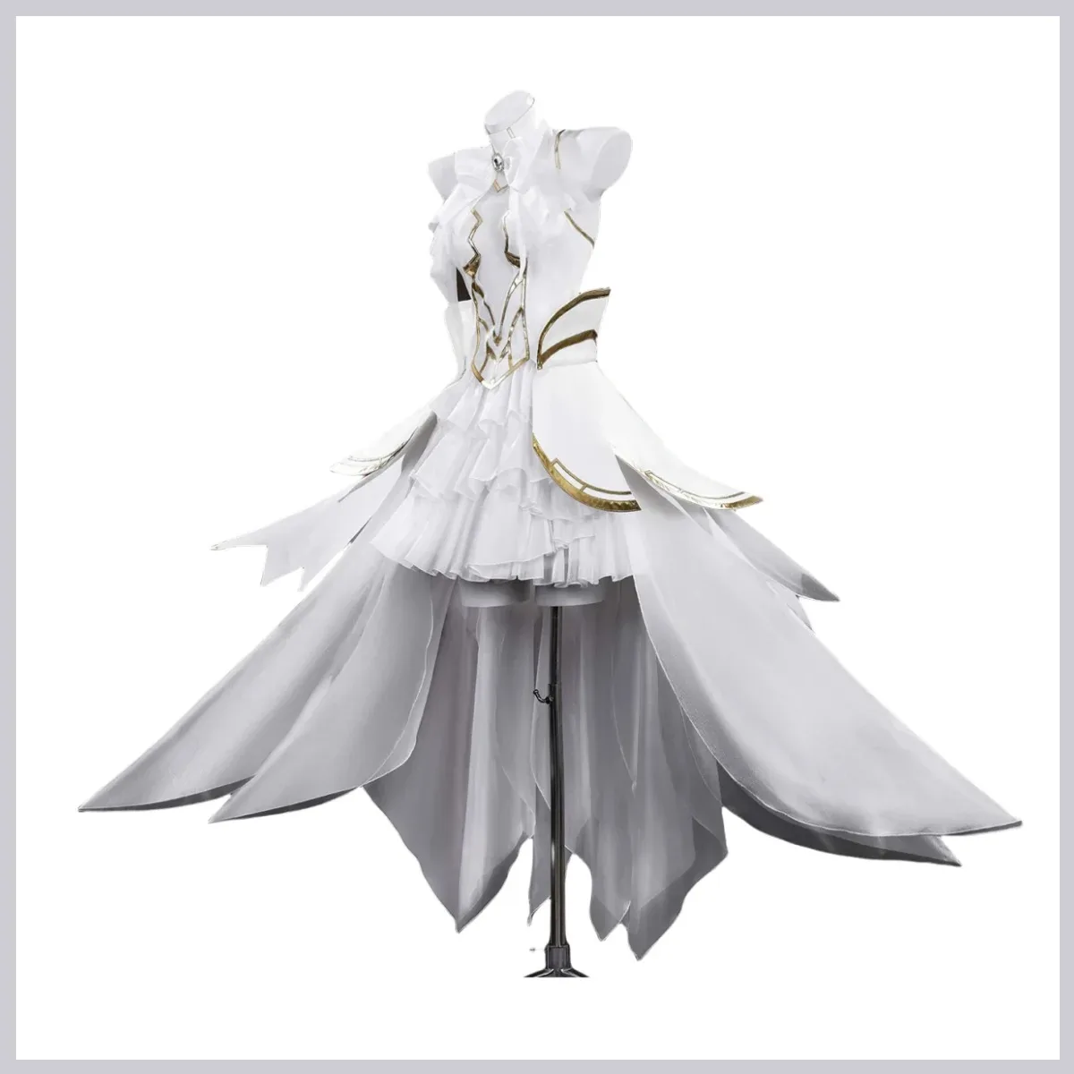 تأثيري حلي أنيمي تاريخ لايف Tobiichi اوريغامي فستان سهرة أبيض الأميرة تنورة شعر مستعار الكبار امرأة مثير فستان تنكر